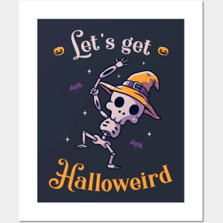 Lets Get Halloweird Funny Cute Spooky Posters and Art